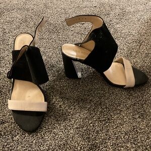 Nine West black heel with lucite heel